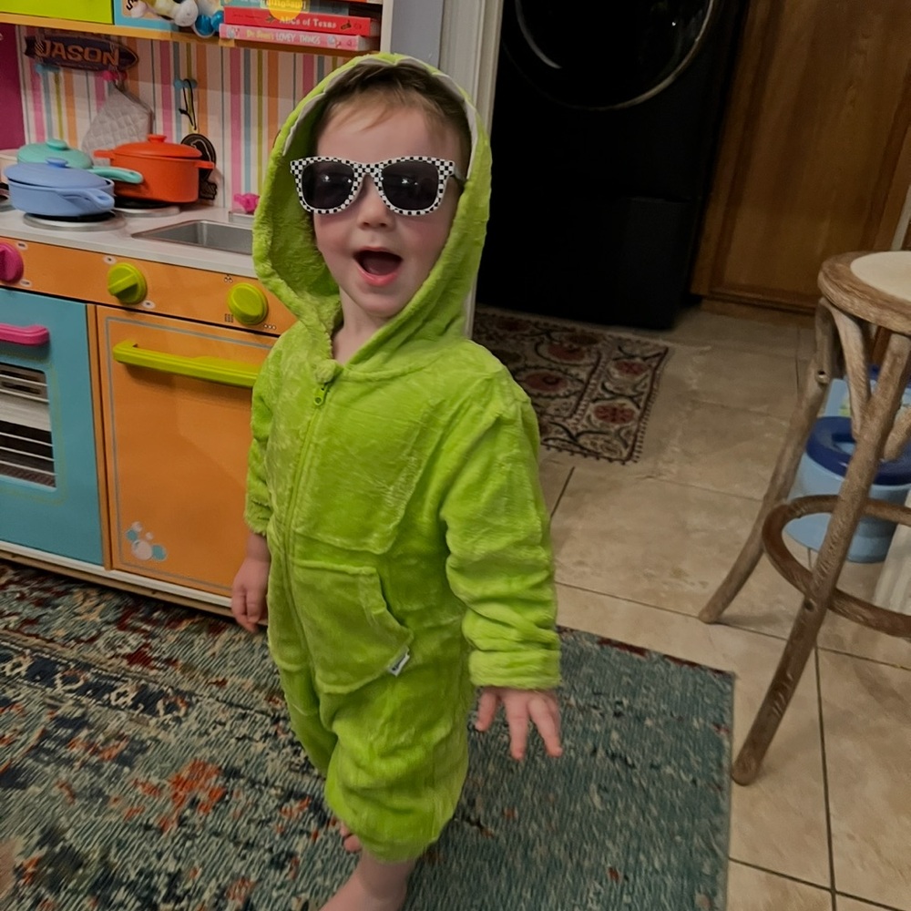 Green Dinosaur Kids Costume - Picture 2 of 8